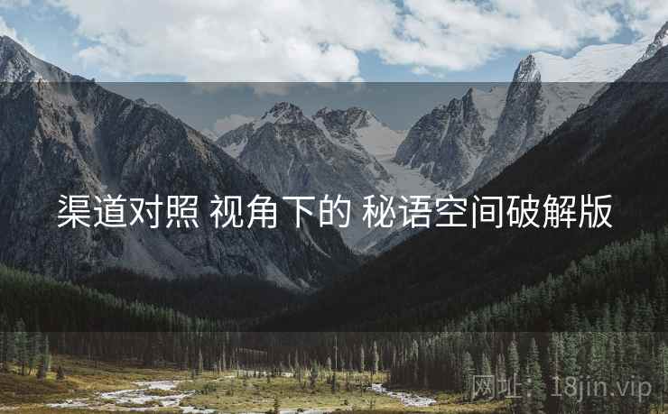 渠道对照 视角下的 秘语空间破解版