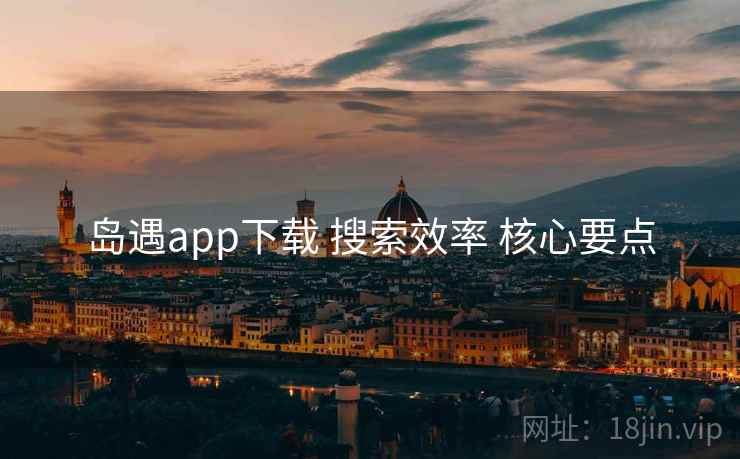 岛遇app下载 搜索效率 核心要点