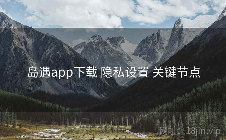 岛遇app下载 隐私设置 关键节点