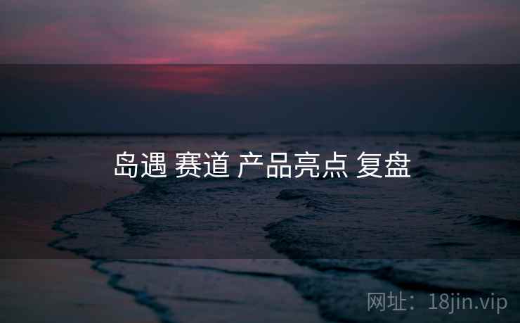 岛遇 赛道 产品亮点 复盘