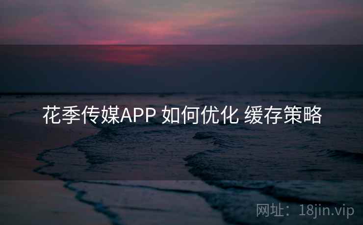 花季传媒APP 如何优化 缓存策略