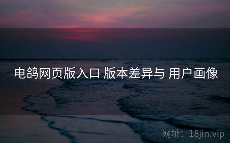 电鸽网页版入口 版本差异与 用户画像